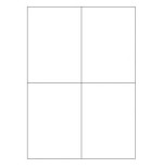 25265-CAJA 100 HOJAS ETIQUETAS BLANCAS SIN MARGENES-LASER/INYECCION DE TINTA/FOTOCOPIADORAS-105X148 MM MEGASTAR LP4MS-10