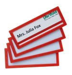 25271-PACK DE 4 MARCOS IDENTIFICACION ADHESIVO COLORES 120X45MM ROJO TARIFOLD 194863