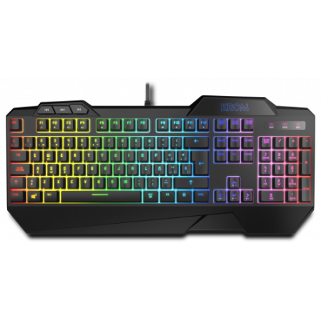 25322-KROM PACK GAMING KRUSHER. TECLADO SEMI-MECANICO + RATON. RGB. NEGRO