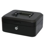 2533-CAJA CAUDALES CON BANDEJA Y CIERRE TAMANO MEDIANA 20X9,5X15 CM. NEGRA BISMARK 318736