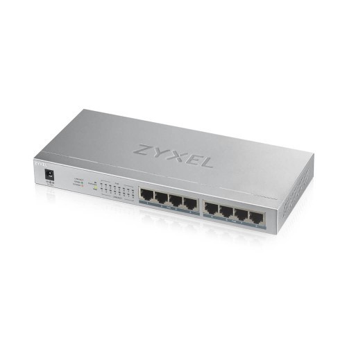 25398-Zyxel GS1008HP No administrado Gigabit Ethernet (10/100/1000) Energia sobre Ethernet (PoE) Gris