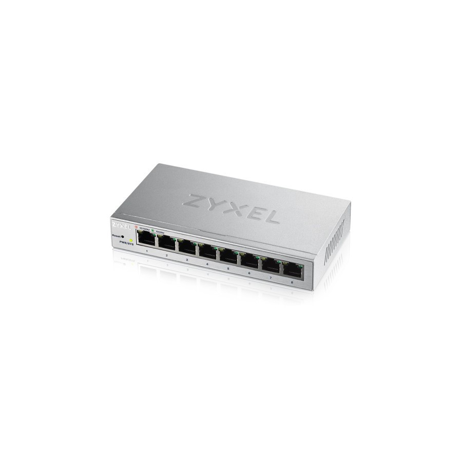 25402-Zyxel GS1200-8 Gestionado Gigabit Ethernet (10/100/1000) Plata