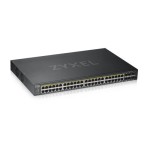 25409-Zyxel GS1920-48HPV2 Gestionado Gigabit Ethernet (10/100/1000) Energia sobre Ethernet (PoE) Negro