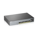 25413-Zyxel GS1350-12HP-EU0101F switch Gestionado L2 Gigabit Ethernet (10/100/1000) Energia sobre Ethernet (PoE) Gris