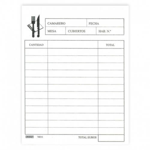 2544-TALONARIO CAMARERO 1/8 CATALAN DUPLICADO (76016C) INGRAF 350351