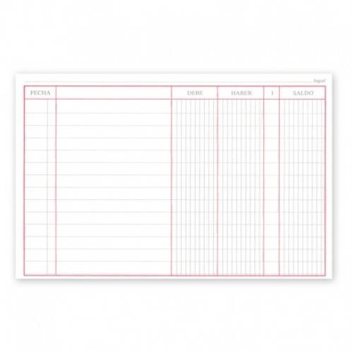 2546-LIBRO 1/4 APAISADO CUENTAS CORRIENTES NUMERADO 100 HOJAS (64069/A) INGRAF 350207