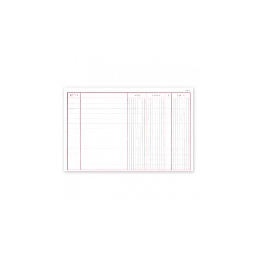 2546-LIBRO 1/4 APAISADO CUENTAS CORRIENTES NUMERADO 100 HOJAS (64069/A) INGRAF 350207