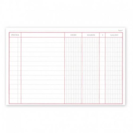 2546-LIBRO 1/4 APAISADO CUENTAS CORRIENTES NUMERADO 100 HOJAS (64069/A) INGRAF 350207