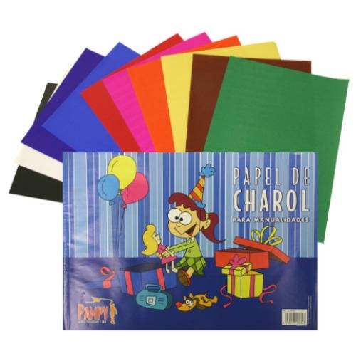 2549-CUADERNO DE PAPEL CHAROL 10 HOJAS COLORES 33 X 23 CM. BISMARK 313634