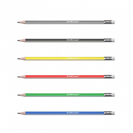 25518-LAPIZ DE GRAFITO TRIANGULAR CON GOMA CLASSIC TRIANGLULAR 101 HB ERICH KRAUSE 55270