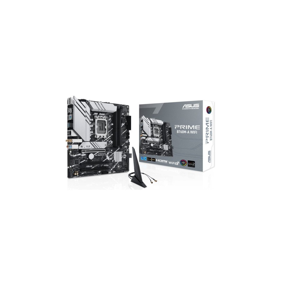 25552-PLACA ASUS PRIME B760M-A WIFI,INTEL,1700,B760,4DDR5,128GB,2HDMI+DP,4SATA+2M.2,2USB 3.2+USB-C,2.5GB+WIFI6E+BT5.2,MA