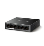 25560-Mercusys MS106LP switch Gestionado Fast Ethernet (10/100) Energia sobre Ethernet (PoE) Negro