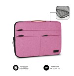 25567-SUBBLIM Funda Air Padding 360 Sleeve 13,3-14" Pink
