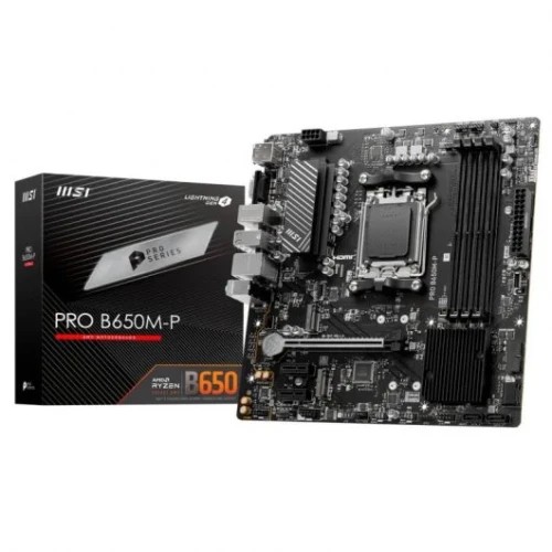 25582-PLACA MSI PRO B650M-P,AMD,AM5,B650,4DDR5,192GB,VGA+HDMI+DP,4SATA3+2M.2,2.5GBE,7USB3.2,MATX