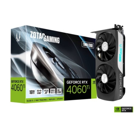 25593-VGA ZOTAC RTX 4060 TI 16GB TWIN EDGE,NV,RTX4060TI,GDDR6,16GB,128BIT,HDMI+3DP,2 VENTILADORES (ZT-D40620E-10M)