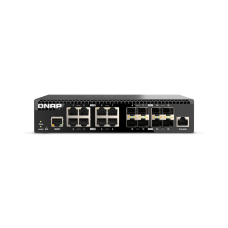 25614-QNAP QSW-M3216R-8S8T switch Gestionado L2/L3 10G Ethernet (100/1000/10000) 1U Negro