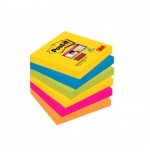 25666-PACK 6 BLOCS 90 HOJAS NOTAS ADHESIVAS 76X76MM SUPER STICKY COLORES VARIADOS 654-6SS-CARN POST-IT 7100265522