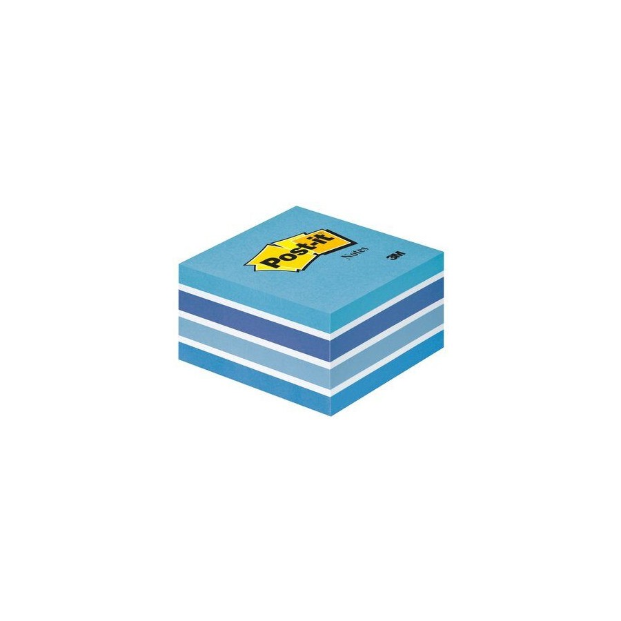 25667-CUBO 450 HOJAS NOTAS ADHESIVAS 76X76MM COLORES SURTIDOS AZULES 2028-B POST-IT 7100172385