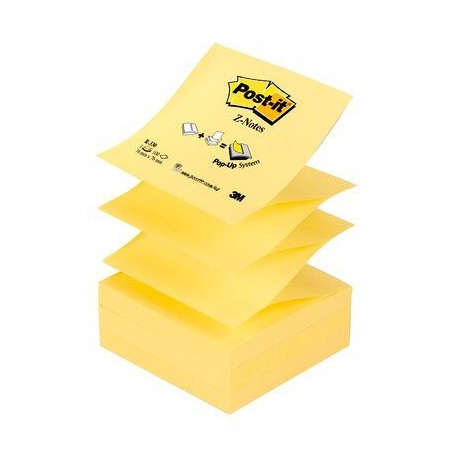 25669-BLOC 100 HOJAS Z-NOTES ADHESIVAS 76X76MM CANARY YELLOW R330-CY-W10 POST-IT 7100317838