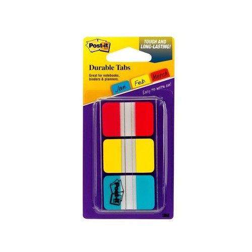 25671-PACK 3 DISPENSADORES X 22 MARCADORES INDEX RIGIDO 25,4X38MM COLORES SURTIDOS 686-RYB POST-IT 7000146810