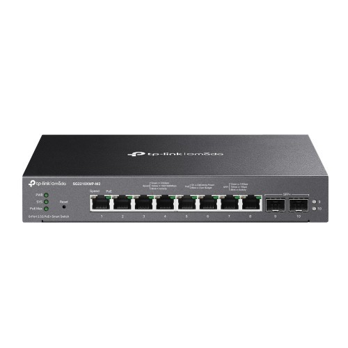 25754-TP-Link Omada SG2210XMP-M2 switch Gestionado L2/L2+ 2.5G Ethernet (100/1000/2500) Energia sobre Ethernet (PoE) Neg