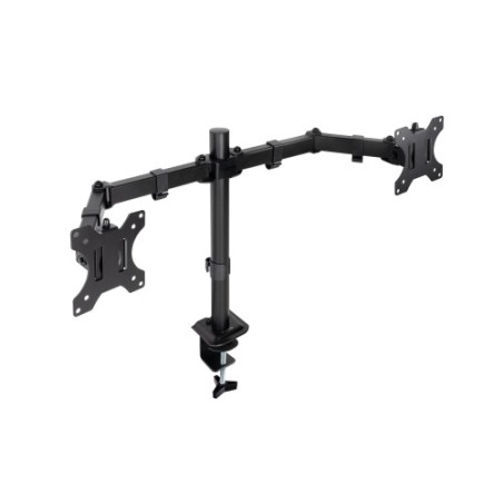 25769-TooQ Soporte de Mesa para 2 Pantallas 17"-27", Negro