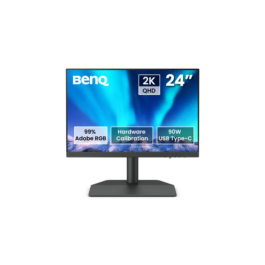 25791-MONITOR PARA FOTOGRAFOS BENQ SW242Q 24.1" IPS,2K, 2560 X 1600, 16:10, 99% ADOBE RGB, 98% P3, CALIBRACION, USB-C 90