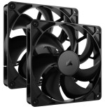 25799-Corsair RS140 Carcasa del ordenador Ventilador 14 cm Negro 2 pieza(s)