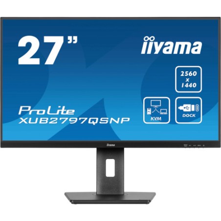 25812-MONITOR IIYAMA PROLITE XUB2797QSNP 27" QHD 1440P  - IPS, 100HZ, 1MS, SPEAKERS, DP