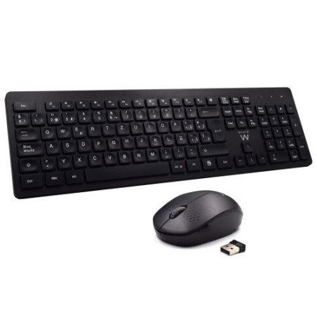 2583-Ewent EW3256 teclado RF inalambrico QWERTY Espanol Negro