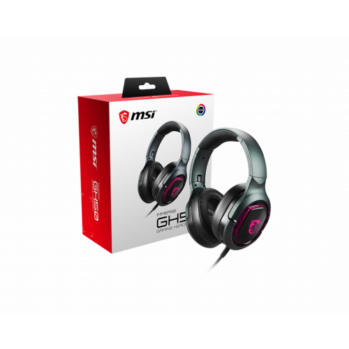 2589-MSI Immerse GH50 Auriculares Alambrico Diadema Juego Negro