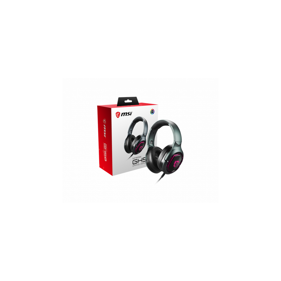 2589-MSI Immerse GH50 Auriculares Alambrico Diadema Juego Negro