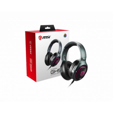 2589-MSI Immerse GH50 Auriculares Alambrico Diadema Juego Negro