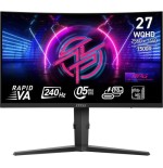 25952-MSI MONITOR MPG 275CQRXF. 27" RAPID VA CURVO 1500R. 2560X1440 . 240HZ. NEGRO