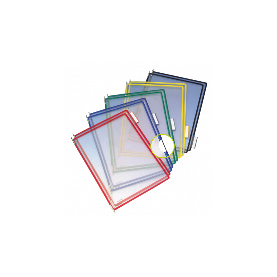 2602-PACK DE 10 FUNDAS CON PIVOTES A4 VERTICAL COLOR AZUL TARIFOLD 114001