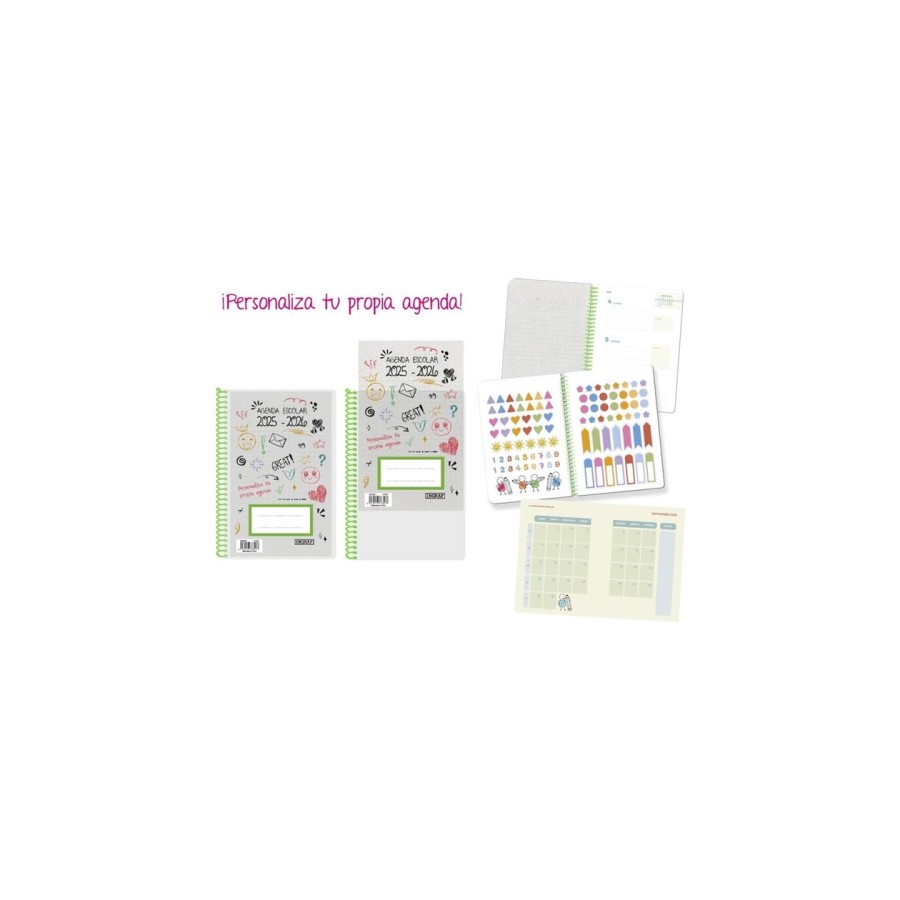 26114-AGENDA ESCOLAR 2025-2026 PERSONALIZABLE 4o SEMANA VISTA TAPA POLIPROPILENO INGRAF 333353