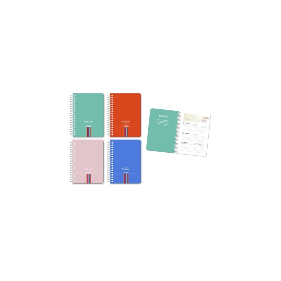 26117-AGENDA ESCOLAR 2025-2026 MEDITERRANEO 4 SEMANA VISTA TAPA CARTON INGRAF 333363