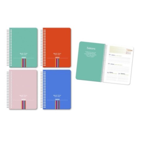 26117-AGENDA ESCOLAR 2025-2026 MEDITERRANEO 4 SEMANA VISTA TAPA CARTON INGRAF 333363