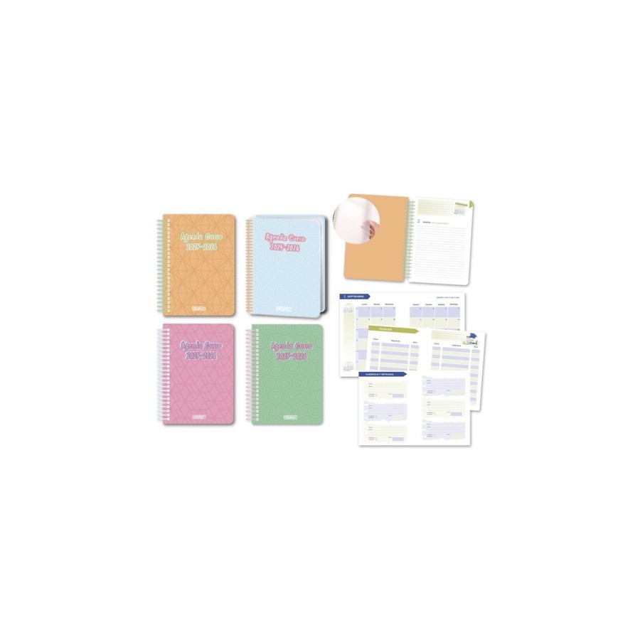 26121-AGENDA ESCOLAR 2025-2026 PASTEL 8o DIA PAGINA TAPA POLIPROPILENO INGRAF 333359
