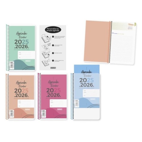 26122-AGENDA ESCOLAR 2025-2026 PERSONALIZABLE 8o DIA PAGINA TAPA POLIPROPILENO INGRAF 333360