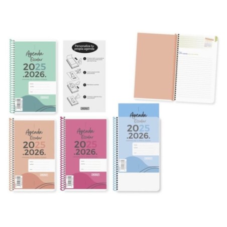 26122-AGENDA ESCOLAR 2025-2026 PERSONALIZABLE 8o DIA PAGINA TAPA POLIPROPILENO INGRAF 333360