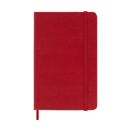 26145-AGENDA 18M 2025-2026 SEMANAL P (9 X 14 CM) ROJO TAPA DURA MOLESKINE DHF218WN2Y26