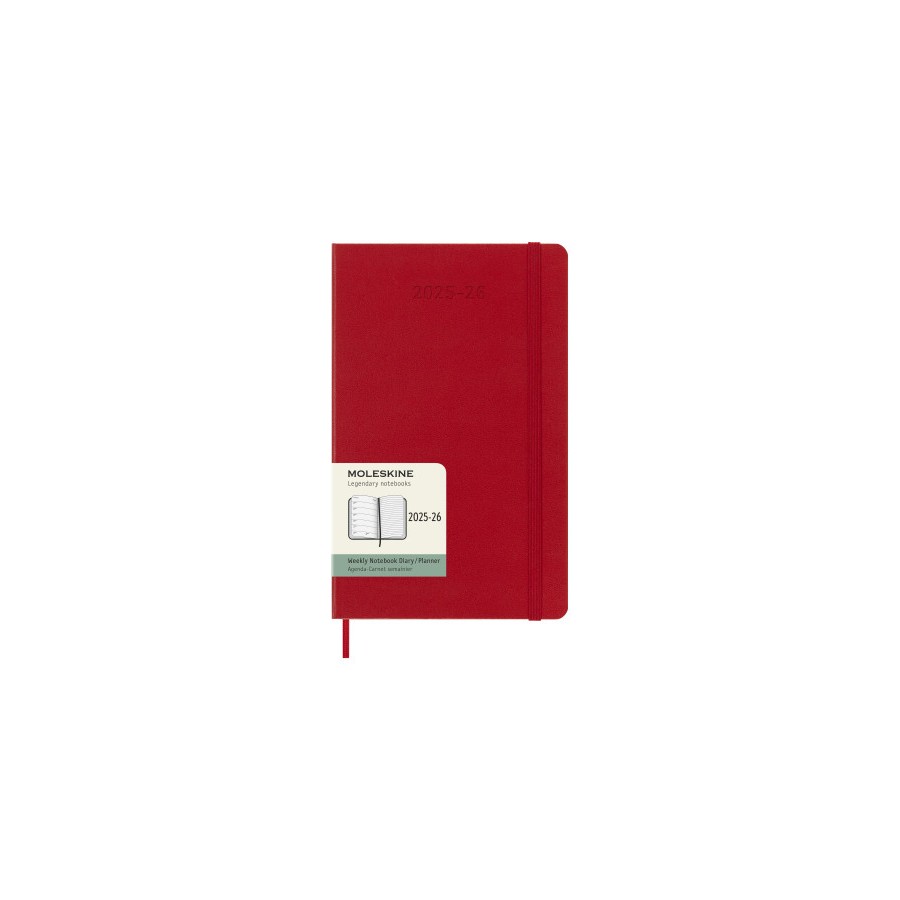 26147-AGENDA 18M 2025-2026 SEMANAL L (13 X 21 CM) ROJO TAPA DURA MOLESKINE DHF218WN3Y26