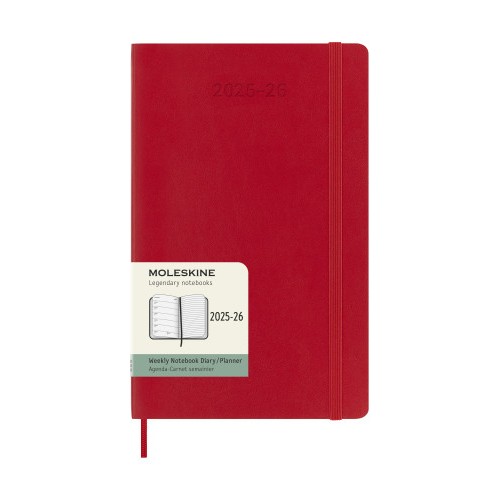 26150-AGENDA 18M 2025-2026 SEMANAL L (13 X 21 CM) ROJO TAPA BLANDA MOLESKINE DSF218WN3Y26