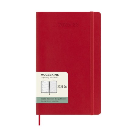 26150-AGENDA 18M 2025-2026 SEMANAL L (13 X 21 CM) ROJO TAPA BLANDA MOLESKINE DSF218WN3Y26