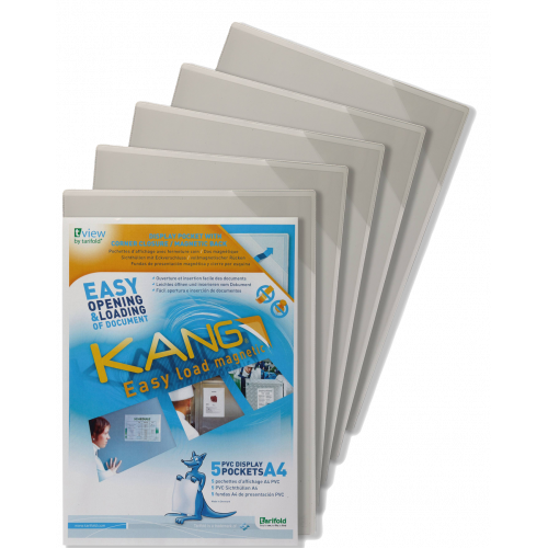 2618-PACK DE 5 FUNDA MAGNETICA KANG EASY LOAD A4 TARIFOLD 194690