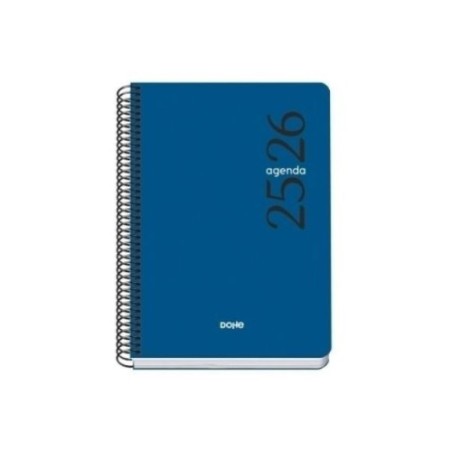 26184-AGENDA ESCOLAR 2025-2026 TAMANO A5 TAPA POLIPROPILENO DIA PAGINA MODELO ESENCIAL BASIC AZUL DOHE 52072