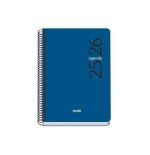 26193-AGENDA ESCOLAR 2025-2026 TAMANO A5 TAPA POLIPROPILENO SEMANA VISTA MODELO ESENCIAL BASIC AZUL DOHE 52068
