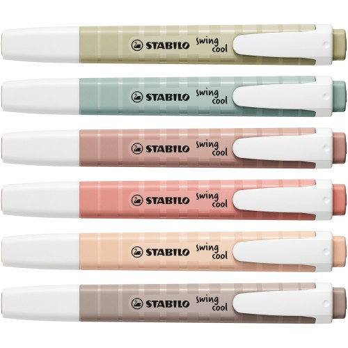 26263-ESTUCHE PLASTICO SWING COOL NATURE 6 UNIDADES SURTIDAS TRAZO 1/4MM. STABILO 275/6-09