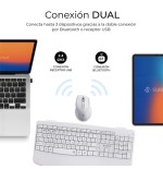 26319-SUBBLIM Teclado con raton COMBO DUAL OFFICE PROWAVE WHITE